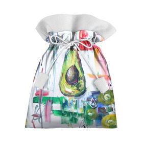 Подарочный 3D мешок с принтом Авокадо авангард в Новосибирске, 100% полиэстер | Размер: 29*39 см | Тематика изображения на принте: авокадо | веган | девушкам | здоровое питание | здоровье | люблю авокадо | овощи | пп | стильно | сыроед | фрукты