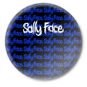 Значок с принтом Sally Face (23) в Новосибирске,  металл | круглая форма, металлическая застежка в виде булавки | 