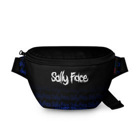 Поясная сумка 3D с принтом Sally Face (24) в Новосибирске, 100% полиэстер | плотная ткань, ремень с регулируемой длиной, внутри несколько карманов для мелочей, основное отделение и карман с обратной стороны сумки застегиваются на молнию | face | fisher | larry johnson | mask | sally | sally face | sally fisher | демоны | духи | маска | призраки | салли | салли фейс | салли фишер | фейс