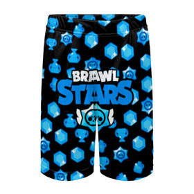 Детские спортивные шорты 3D с принтом BRAWL STARS в Новосибирске,  100% полиэстер
 | пояс оформлен широкой мягкой резинкой, ткань тянется
 | android | brawl stars | games | mobile game | stars | игры | мобильные игры