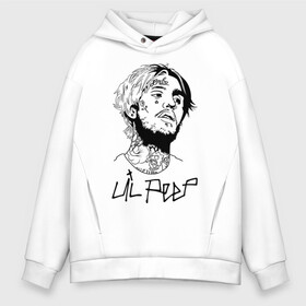 Мужское худи Oversize хлопок с принтом Lil Peep в Новосибирске, френч-терри — 70% хлопок, 30% полиэстер. Мягкий теплый начес внутри —100% хлопок | боковые карманы, эластичные манжеты и нижняя кромка, капюшон на магнитной кнопке | crybaby | gustav elijah ahr | hellboy | lil peep | lilpeep | peep | rap | густав элайджа ар | лил пип | рэп | хип хоп | эмо рэп