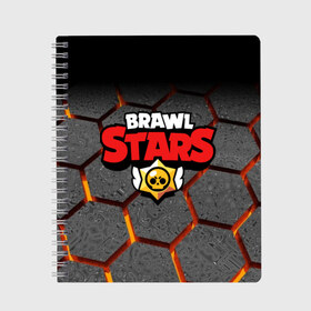 Тетрадь с принтом Brawl Stars Hex в Новосибирске, 100% бумага | 48 листов, плотность листов — 60 г/м2, плотность картонной обложки — 250 г/м2. Листы скреплены сбоку удобной пружинной спиралью. Уголки страниц и обложки скругленные. Цвет линий — светло-серый
 | Тематика изображения на принте: brawl | brawl st | brawl stars | colt | hexagon | logo | map | mobo | pattern | poco | shelly | stars | бравл | игра | игры | карта | кольт | лого | мобильные игры | патерн | паттерн | поко | соты | старс | шелли