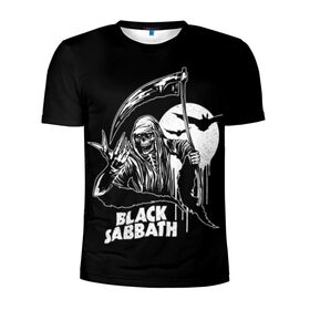 Мужская футболка 3D спортивная с принтом Black Sabbath в Новосибирске, 100% полиэстер с улучшенными характеристиками | приталенный силуэт, круглая горловина, широкие плечи, сужается к линии бедра | black sabbath | hard rock | heavy metal | блэк сабат | группы | метал | музыка | оззи осборн | рок | хард рок | хэви метал