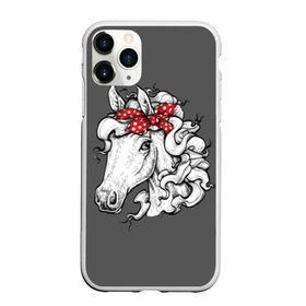 Чехол для iPhone 11 Pro матовый с принтом Белая лошадь в Новосибирске, Силикон |  | animal | background | bandana | black | color | cool | fauna | gray | head | headdre | hipster | horse | image | look | mane | red | white | world | бандана | белый | взгляд | голова | головной | грива | животное | животный | имидж | конь | красный | лоша