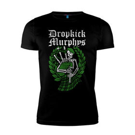 Мужская футболка премиум с принтом Dropkick Murphys в Новосибирске, 92% хлопок, 8% лайкра | приталенный силуэт, круглый вырез ворота, длина до линии бедра, короткий рукав | celtic punk | dropkick murphys | hardcore | oi | punk | группы | кельтский панк | музыка | панк | рок | стрит панк | фолк панк