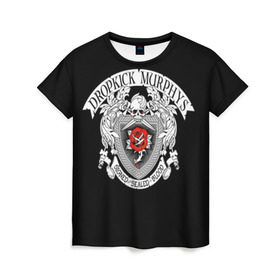 Женская футболка 3D с принтом Dropkick Murphys в Новосибирске, 100% полиэфир ( синтетическое хлопкоподобное полотно) | прямой крой, круглый вырез горловины, длина до линии бедер | celtic punk | dropkick murphys | hardcore | oi | punk | группы | кельтский панк | музыка | панк | рок | стрит панк | фолк панк