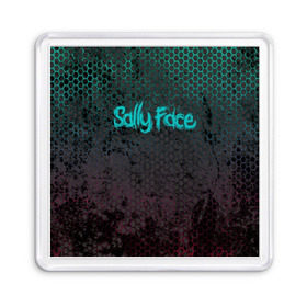 Магнит 55*55 с принтом Sally Face (Соты). в Новосибирске, Пластик | Размер: 65*65 мм; Размер печати: 55*55 мм | Тематика изображения на принте: face | game | horror | larry | sally | sally face | sanity s fall | игра | ларри | мальчик с протезом | салли | салли фейс | ужасы