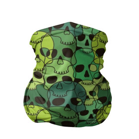 Бандана-труба 3D с принтом Зеленые черепа в Новосибирске, 100% полиэстер, ткань с особыми свойствами — Activecool | плотность 150‒180 г/м2; хорошо тянется, но сохраняет форму | anger | black | death | drawing | green | horror | illustration | lime | look | marsh | scary | skull | terrible | болотный | взгляд | зеленый | злость | иллюстрация | рисунок | салатовый | страшный | ужас | ужасный | черепа | черный