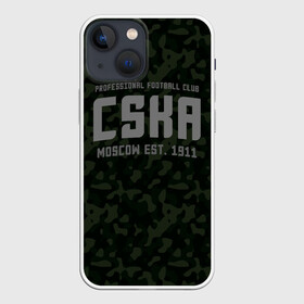 Чехол для iPhone 13 mini с принтом PFC CSKA в Новосибирске,  |  | cska | pfc cska | пфк цска | рпл | рфпл | футбол | цска