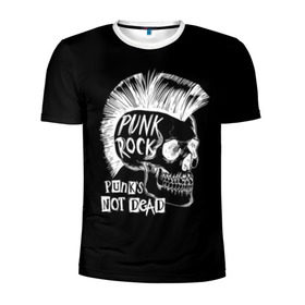 Мужская футболка 3D спортивная с принтом Панки не умирают в Новосибирске, 100% полиэстер с улучшенными характеристиками | приталенный силуэт, круглая горловина, широкие плечи, сужается к линии бедра | Тематика изображения на принте: dude | guy | illustration | mohawk | music | negative | punk rock | punks | retro | skull | style | vintage | винтаж | иллюстрация | ирокез | музыка | негатив | панк рок | панки | парень | ретро | стиль | череп | чувак
