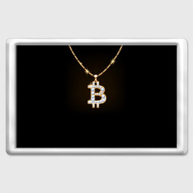 Магнит 45*70 с принтом Бриллиантовый биткоин в Новосибирске, Пластик | Размер: 78*52 мм; Размер печати: 70*45 | Тематика изображения на принте: bitcoin | black | chain | color | diamond | emblem | gold | golden | hip hop | logo | luxury | money | style | symbol | алмаз | блеск | блестящий | бриллиант | валюта | деньги | знак | золото | золотой | криптовалюта | кулон | логотип | люкс | роскошь | с