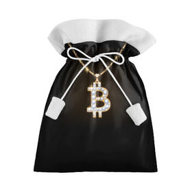 Подарочный 3D мешок с принтом Бриллиантовый биткоин в Новосибирске, 100% полиэстер | Размер: 29*39 см | bitcoin | black | chain | color | diamond | emblem | gold | golden | hip hop | logo | luxury | money | style | symbol | алмаз | блеск | блестящий | бриллиант | валюта | деньги | знак | золото | золотой | криптовалюта | кулон | логотип | люкс | роскошь | с