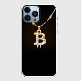 Чехол для iPhone 13 Pro Max с принтом Бриллиантовый биткоин в Новосибирске,  |  | bitcoin | black | chain | color | diamond | emblem | gold | golden | hip hop | logo | luxury | money | style | symbol | алмаз | блеск | блестящий | бриллиант | валюта | деньги | знак | золото | золотой | криптовалюта | кулон | логотип | люкс | роскошь | с