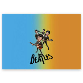 Поздравительная открытка с принтом The Beatles в Новосибирске, 100% бумага | плотность бумаги 280 г/м2, матовая, на обратной стороне линовка и место для марки
 | george harrison | john lennon | paul mccartney | psychedelic rock | ringo starr | the beatles | англия | ансамбль | джон леннон | джордж харрисон | пол маккартни | психоделический рок | ринго старр