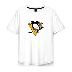 Мужская футболка хлопок Oversize с принтом Evgeni Malkin Black в Новосибирске, 100% хлопок | свободный крой, круглый ворот, “спинка” длиннее передней части | malkin | nhl | евгений малкин | малкин | нхл | пингвинз | питтсбург | питтсбург пингвинз | хоккей
