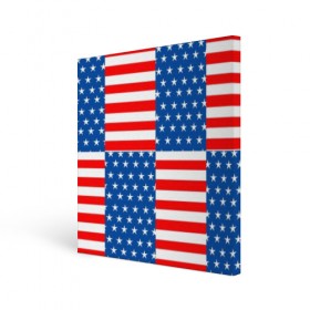 Холст квадратный с принтом США в Новосибирске, 100% ПВХ |  | flag | stars | usa | usa flag | америка | американский флаг | звезды | надписи | полосы | сша | флаг | флаг сша