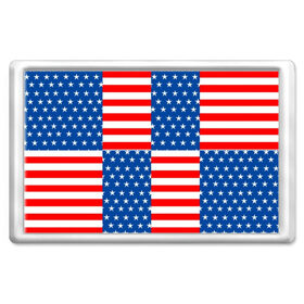 Магнит 45*70 с принтом США в Новосибирске, Пластик | Размер: 78*52 мм; Размер печати: 70*45 | flag | stars | usa | usa flag | америка | американский флаг | звезды | надписи | полосы | сша | флаг | флаг сша