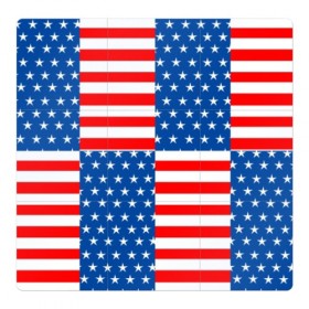 Магнитный плакат 3Х3 с принтом США в Новосибирске, Полимерный материал с магнитным слоем | 9 деталей размером 9*9 см | flag | stars | usa | usa flag | америка | американский флаг | звезды | надписи | полосы | сша | флаг | флаг сша