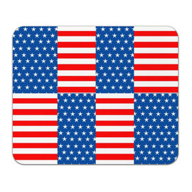 Коврик для мышки прямоугольный с принтом США в Новосибирске, натуральный каучук | размер 230 х 185 мм; запечатка лицевой стороны | flag | stars | usa | usa flag | америка | американский флаг | звезды | надписи | полосы | сша | флаг | флаг сша