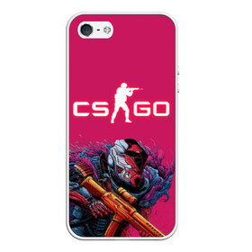 Чехол для iPhone 5/5S матовый с принтом CS GO Hyper Beast в Новосибирске, Силикон | Область печати: задняя сторона чехла, без боковых панелей | Тематика изображения на принте: 2019 | computer game | counter strike | cs | cs go | csgo | dota | dota2 | game | howl | hyperbeast | warning | автомат | вой | го | игрок | компьютерная игра | контр страйк | контра | кс | оружие | турнир