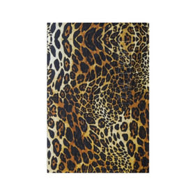 Обложка для паспорта матовая кожа с принтом Шкура леопарда в Новосибирске, натуральная матовая кожа | размер 19,3 х 13,7 см; прозрачные пластиковые крепления | animal | cheeky | dangerous | leopard | nature | pattern | predator | skin | spots | wild | дерзкий | дикий | животное | леопард | опасный | природа | пятна | узор | хищник