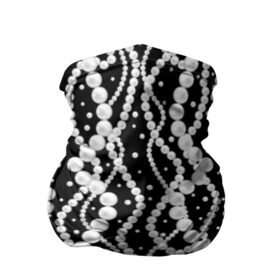 Бандана-труба 3D с принтом Жемчуг в Новосибирске, 100% полиэстер, ткань с особыми свойствами — Activecool | плотность 150‒180 г/м2; хорошо тянется, но сохраняет форму | ball | beads | black | circle | decoration | luxury | nacre | necklace | pearl | thread | white | белый | бусы | жемчуг | колье | круг | нить | перламутр | роскошь | украшение | черный | шар
