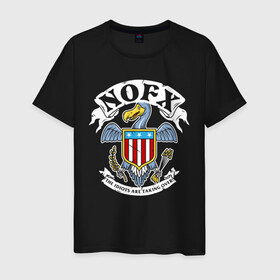 Мужская футболка хлопок с принтом NOFX в Новосибирске, 100% хлопок | прямой крой, круглый вырез горловины, длина до линии бедер, слегка спущенное плечо. | hardcore | nofx | punk | группы | музыка | панк | панк рок | рок | ска панк | скейт панк