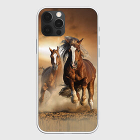 Чехол для iPhone 12 Pro Max с принтом Бегущие лошади в Новосибирске, Силикон |  | Тематика изображения на принте: animal | color | dust | hooves | horse | mane | mustang | muzzle | nature | sky | speed | грива | животное | конь | копыта | лошадь | мустанг | небо | окрас | природа | пыль | скакун | скорость