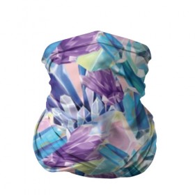 Бандана-труба 3D с принтом Кристаллы в Новосибирске, 100% полиэстер, ткань с особыми свойствами — Activecool | плотность 150‒180 г/м2; хорошо тянется, но сохраняет форму | crystal | cute | opal | pink | purple | shining | shiny | stone | блестящий | камень | кристалл | опал | розовый | сияющий | фиолетовый