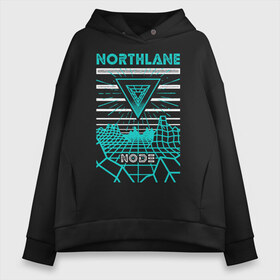 Женское худи Oversize хлопок с принтом Northlane в Новосибирске, френч-терри — 70% хлопок, 30% полиэстер. Мягкий теплый начес внутри —100% хлопок | боковые карманы, эластичные манжеты и нижняя кромка, капюшон на магнитной кнопке | Тематика изображения на принте: discoveries | mesmer | node | northlane | singularity | группы | метал | музыка | рок