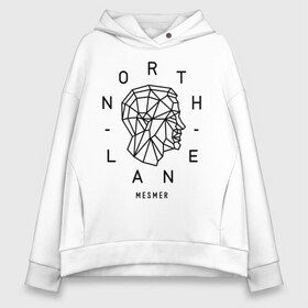 Женское худи Oversize хлопок с принтом Northlane в Новосибирске, френч-терри — 70% хлопок, 30% полиэстер. Мягкий теплый начес внутри —100% хлопок | боковые карманы, эластичные манжеты и нижняя кромка, капюшон на магнитной кнопке | Тематика изображения на принте: discoveries | mesmer | node | northlane | singularity | группы | метал | музыка | рок