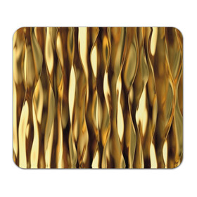 Коврик для мышки прямоугольный с принтом Золотые волны в Новосибирске, натуральный каучук | размер 230 х 185 мм; запечатка лицевой стороны | Тематика изображения на принте: abstraction | cool | glitter | gold | lines | luxury | metal | ribbons | shine | texture | абстракция | блеск | волны | золото | круто | ленты | линии | металл | прикольно | роскошь | сиять | текстура