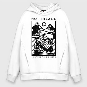 Мужское худи Oversize хлопок с принтом Northlane в Новосибирске, френч-терри — 70% хлопок, 30% полиэстер. Мягкий теплый начес внутри —100% хлопок | боковые карманы, эластичные манжеты и нижняя кромка, капюшон на магнитной кнопке | discoveries | mesmer | node | northlane | singularity | группы | метал | музыка | рок