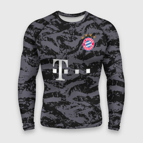 Мужской рашгард 3D с принтом Neuer away GK 18 09 в Новосибирске,  |  | bayern | champions league | germany | munchen | бавария | германия | левандовски | лига чемпинов | мюнхен | нойер | рибери | роббен