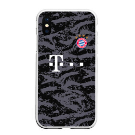 Чехол для iPhone XS Max матовый с принтом Bayern away gk 18-19 в Новосибирске, Силикон | Область печати: задняя сторона чехла, без боковых панелей | bayern | champions league | germany | munchen | бавария | германия | левандовски | лига чемпинов | мюнхен | нойер | рибери | роббен