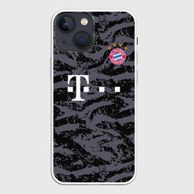 Чехол для iPhone 13 mini с принтом Bayern away gk 18 19 в Новосибирске,  |  | bayern | champions league | germany | munchen | бавария | германия | левандовски | лига чемпинов | мюнхен | нойер | рибери | роббен