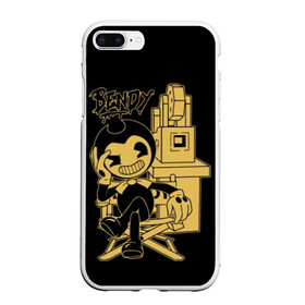 Чехол для iPhone 7Plus/8 Plus матовый с принтом Bendy And The Ink Machine (40) в Новосибирске, Силикон | Область печати: задняя сторона чехла, без боковых панелей | bendy | bendy and the ink machine | devil | game | horror | ink | mask | бенди | бенди и чернильная машина | краска | чернила