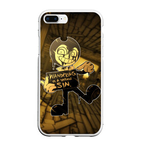 Чехол для iPhone 7Plus/8 Plus матовый с принтом Bendy And The Ink Machine (42) в Новосибирске, Силикон | Область печати: задняя сторона чехла, без боковых панелей | bendy | bendy and the ink machine | devil | game | horror | ink | mask | бенди | бенди и чернильная машина | краска | чернила