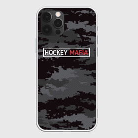 Чехол для iPhone 12 Pro с принтом HOCKEY MAFIA  в Новосибирске, силикон | область печати: задняя сторона чехла, без боковых панелей | camo | hockey | sport | камуфляж | милитари | надписи | сборная хоккея | символика | спорт | спортсмен | форма | хоккей | чемпионат