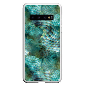 Чехол для Samsung Galaxy S10 с принтом Чешуя русалки в Новосибирске, Силикон | Область печати: задняя сторона чехла, без боковых панелей | blue | color | fish | gray | green | mermaid | neyad | pattern | scales | sea | siren | skin | turquoise | wallpaper | water | бирюзовый | вода | зеленый | кожа | море | неяда | обои | паттерн | русалка | рыба | серый | сирена | цвет | чешуя