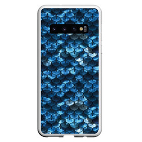 Чехол для Samsung Galaxy S10 с принтом Синяя чешуя в Новосибирске, Силикон | Область печати: задняя сторона чехла, без боковых панелей | blue | color | fish | gray | mermaid | neyad | pattern | scales | sea | shiny | siren | skin | turquoise | wallpaper | water | бирюзовый | блестящий | вода | кожа | море | неяда | обои | паттерн | русалка | рыба | серый | синий | сирена | цвет |