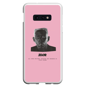 Чехол для Samsung S10E с принтом Tyler The Creator (IGOR) в Новосибирске, Силикон | Область печати: задняя сторона чехла, без боковых панелей | Тематика изображения на принте: bomb | boy | cherry | creator | flower | igor | rap | tayler | the | tyler | альбом | игорь | криэйтор | музыка | реп | рэп | тайлер