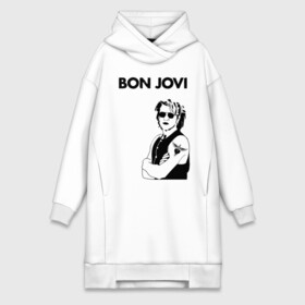 Платье-худи хлопок с принтом Bon Jovi в Новосибирске,  |  | bon jovi | альбом | арена | бон | бон джови | глэм | группа | джови | джон | метал | музыка | надпись | песни | поп | попрок | рок | рокер | смайл | солист | софт | стена | хард | хеви | хевиметал