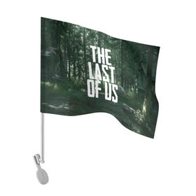 Флаг для автомобиля с принтом THE LAST OF US в Новосибирске, 100% полиэстер | Размер: 30*21 см | gamer | player | stels | the last of us | the last of us part 2 | бегун | джоэл | каннибалы | охотники | сталкер | топляк | цикады | щелкун | элли