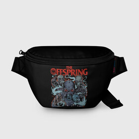 Поясная сумка 3D с принтом Offspring в Новосибирске, 100% полиэстер | плотная ткань, ремень с регулируемой длиной, внутри несколько карманов для мелочей, основное отделение и карман с обратной стороны сумки застегиваются на молнию | offspring | ofspring | punk | rock | the offspring | группы | музыка | офспринг | оффспринг | панк | рок