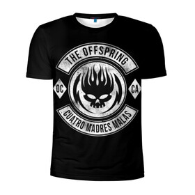 Мужская футболка 3D спортивная с принтом Offspring в Новосибирске, 100% полиэстер с улучшенными характеристиками | приталенный силуэт, круглая горловина, широкие плечи, сужается к линии бедра | offspring | ofspring | punk | rock | the offspring | группы | музыка | офспринг | оффспринг | панк | рок