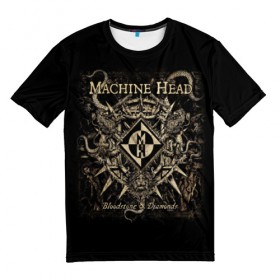 Мужская футболка 3D с принтом Machine Head в Новосибирске, 100% полиэфир | прямой крой, круглый вырез горловины, длина до линии бедер | heavy metal | machine head | metal | грув метал | группы | метал | музыка | рок | трэш метал | хэви метал