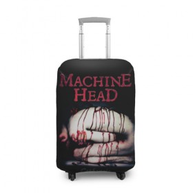 Чехол для чемодана 3D с принтом Machine Head в Новосибирске, 86% полиэфир, 14% спандекс | двустороннее нанесение принта, прорези для ручек и колес | heavy metal | machine head | metal | грув метал | группы | метал | музыка | рок | трэш метал | хэви метал