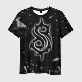 Мужская футболка 3D с принтом Slipknot. в Новосибирске, 100% полиэфир | прямой крой, круглый вырез горловины, длина до линии бедер | 3d | slipknot | абстракция | брызги красок | гранж | лого | логотип | металл | музыка | ню метал группа | рок | слипкнот | текстура | эмблема