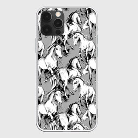 Чехол для iPhone 12 Pro Max с принтом Белые лошади в Новосибирске, Силикон |  | animal | black | cool | gray | hooves | horse | illustration | mane | mustang | muzzle | running | speed | tail | white | бег | белый | грива | животное | иллюстрация | копыта | лошадь | мустанг | прикольно | серый | скорость | хвост | черный